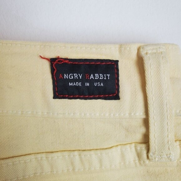 Angry Rabbit 29 Yellow Jeans Skinny Ankle Stretch Denim - Picture 3 of 10